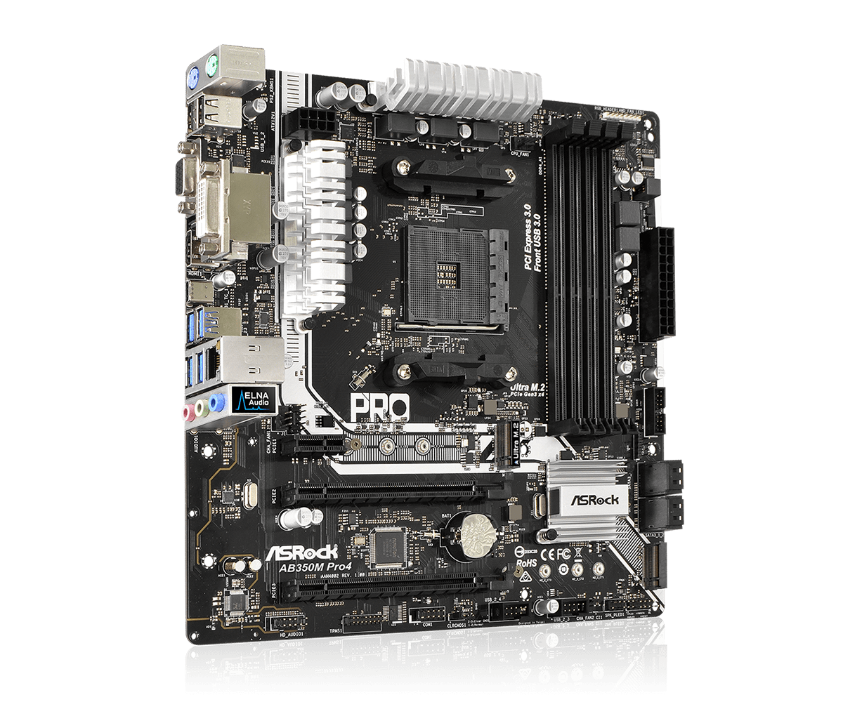 Asrock ab350 pro4 on sale atx